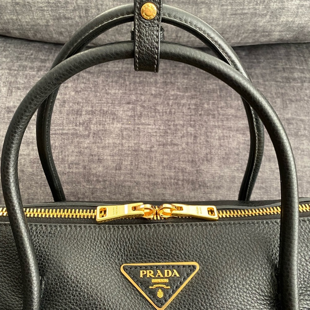 PRADA
Black Vitello Daino Leather Bauletto Top Handle Bag - Picture 11 of 17